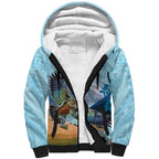 New Zealand South Island Sherpa Hoodie Te Waipounamu Aoraki Kea Bird