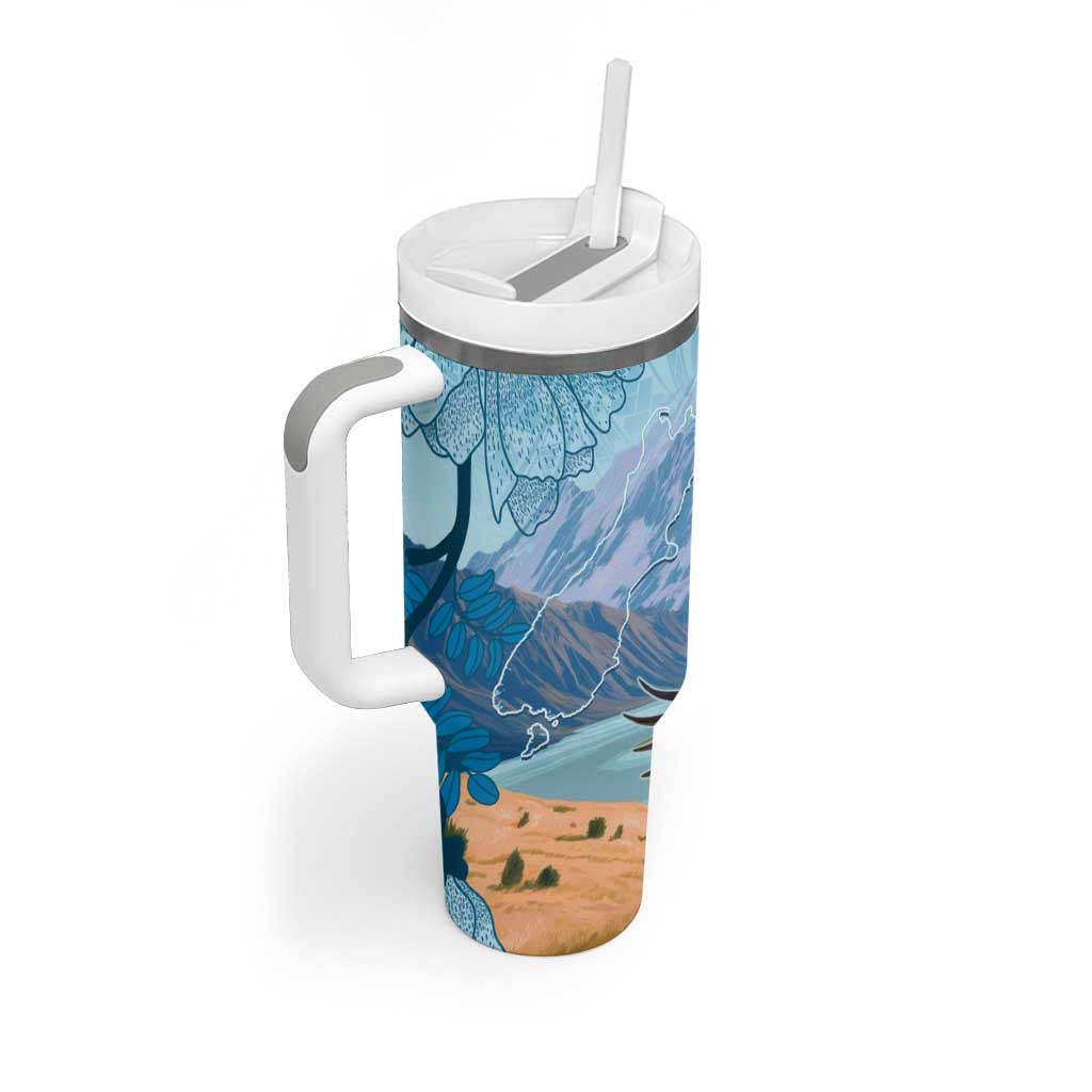 New Zealand South Island Tumbler With Handle Te Waipounamu Aoraki Kea Bird