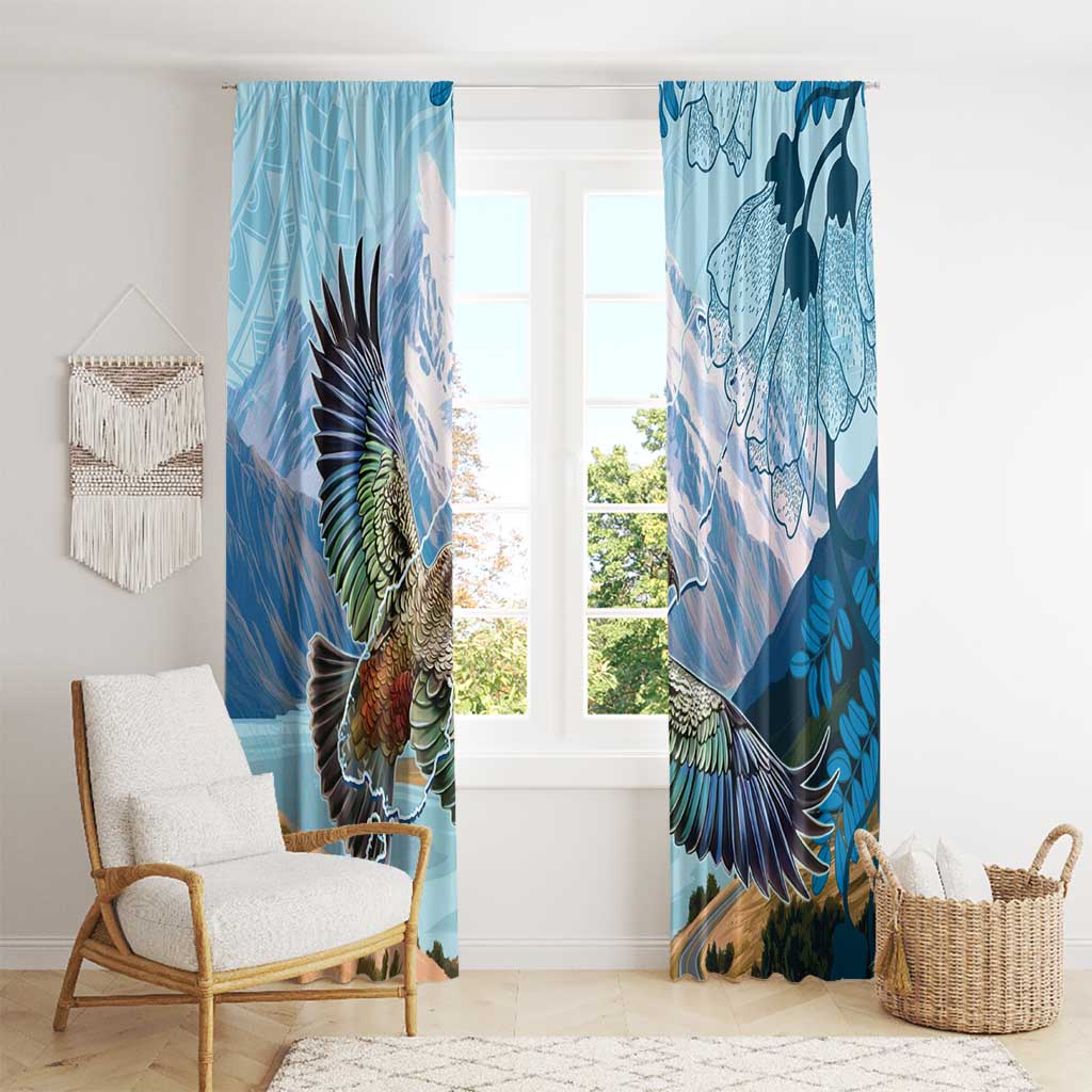 New Zealand South Island Window Curtain Te Waipounamu Aoraki Kea Bird