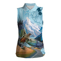 New Zealand South Island Women Sleeveless Polo Shirt Te Waipounamu Aoraki Kea Bird