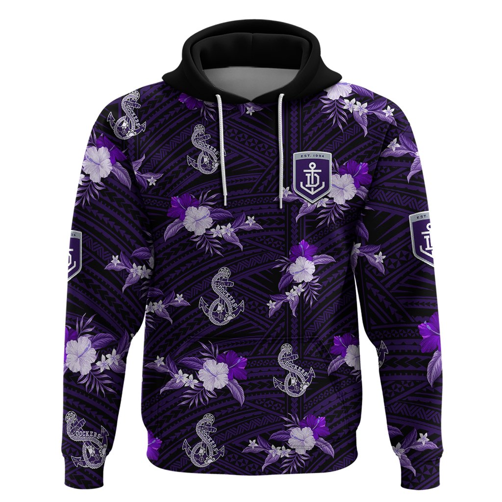 custom-text-and-number-dockers-football-hoodie-polynesian-tribal-mix-tropical-hawaiian-style
