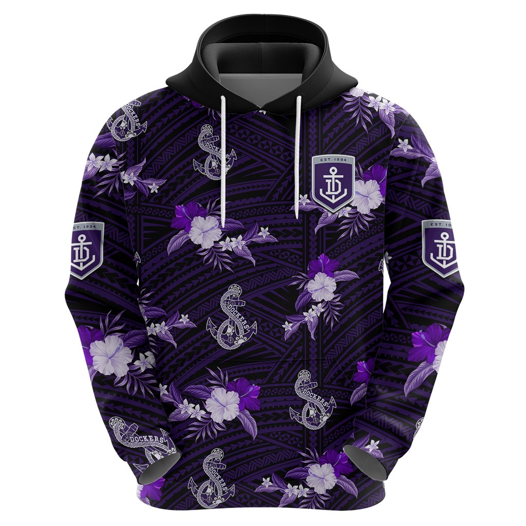 custom-text-and-number-dockers-football-hoodie-polynesian-tribal-mix-tropical-hawaiian-style