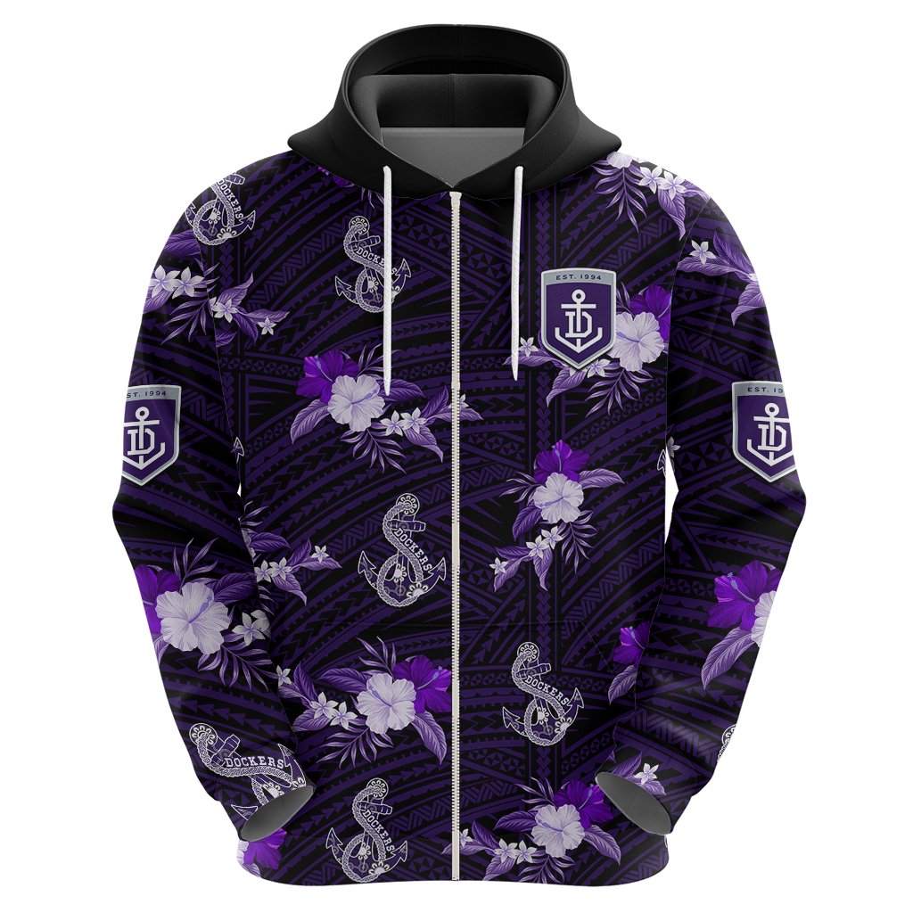custom-text-and-number-dockers-football-hoodie-polynesian-tribal-mix-tropical-hawaiian-style