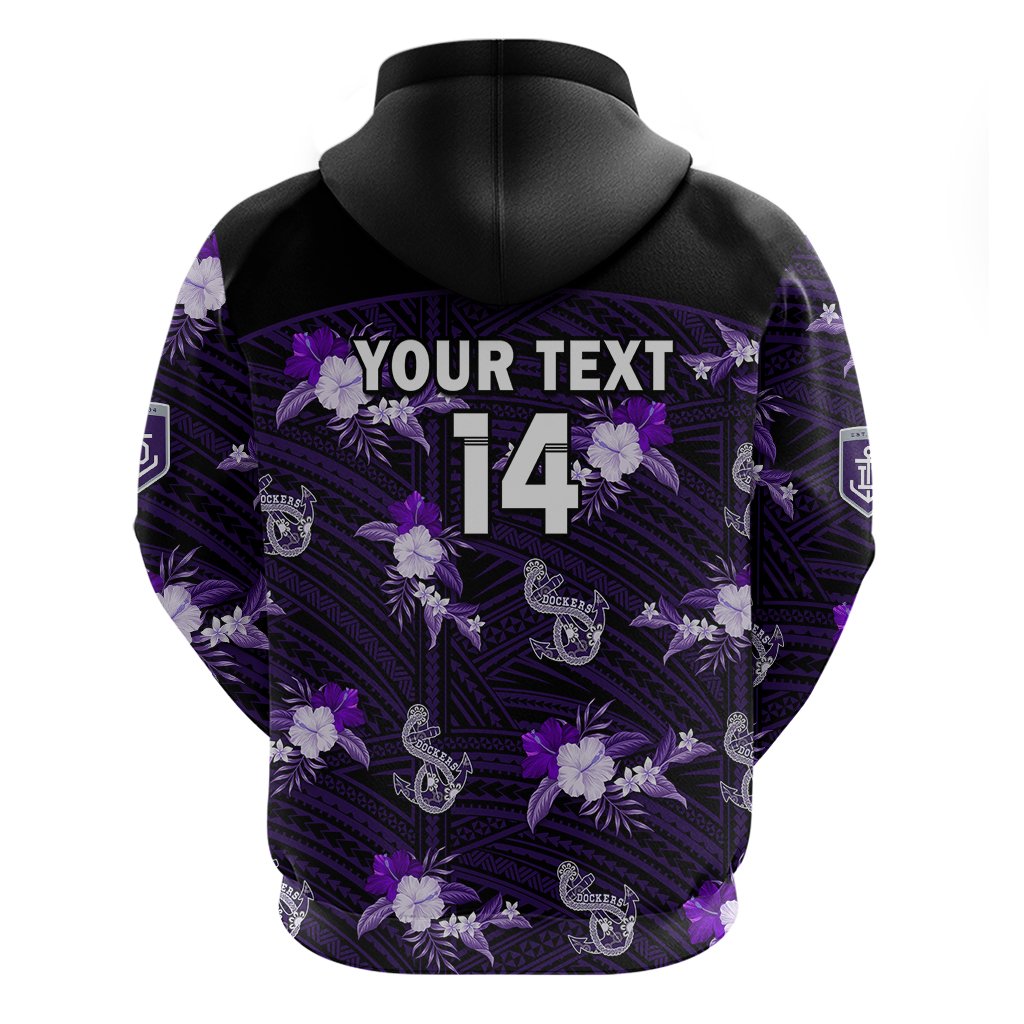 custom-text-and-number-dockers-football-hoodie-polynesian-tribal-mix-tropical-hawaiian-style