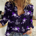 (Custom Text And Number) Dockers Football Women Casual Shirt Polynesian Tribal Mix Tropical Hawaiian Style LT14