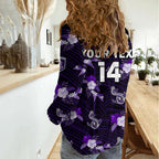 (Custom Text And Number) Dockers Football Women Casual Shirt Polynesian Tribal Mix Tropical Hawaiian Style LT14