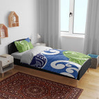 Southland New Zealand Bedding Set Maori Koru Flag Color