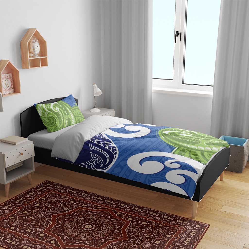 Southland New Zealand Bedding Set Maori Koru Flag Color