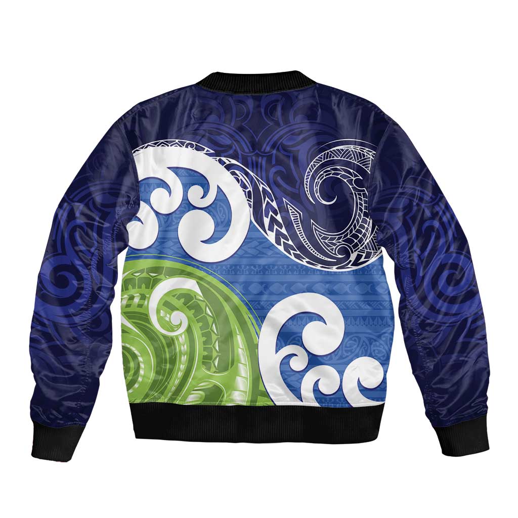 Southland New Zealand Bomber Jacket Maori Koru Flag Color