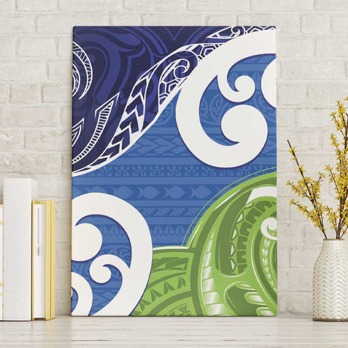 Southland New Zealand Canvas Wall Art Maori Koru Flag Color