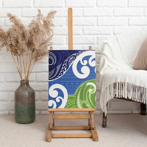 Southland New Zealand Canvas Wall Art Maori Koru Flag Color