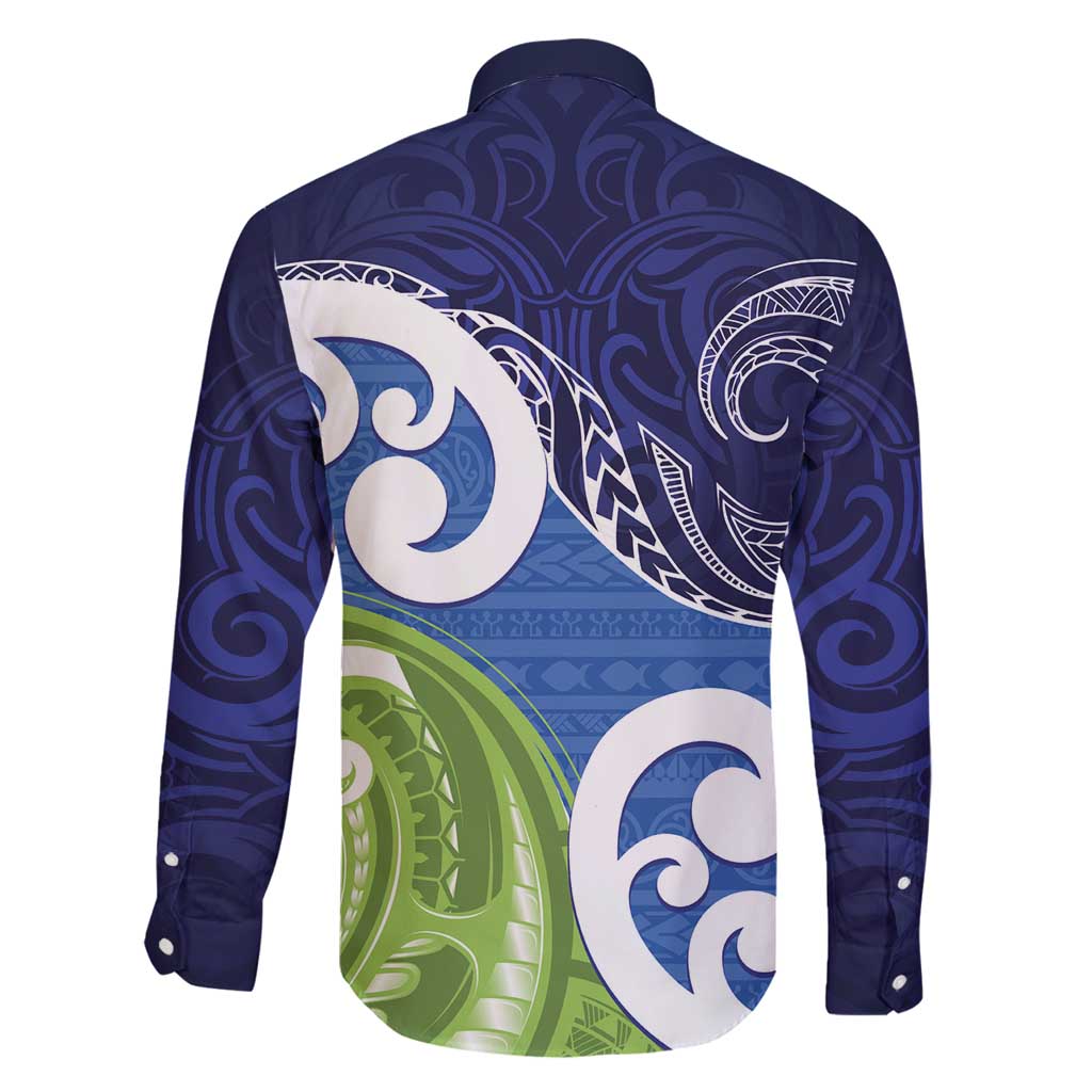 Southland New Zealand Family Matching Puletasi and Hawaiian Shirt Maori Koru Flag Color