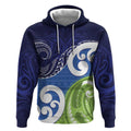 Southland New Zealand Hoodie Maori Koru Flag Color