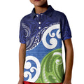 Southland New Zealand Kid Polo Shirt Maori Koru Flag Color