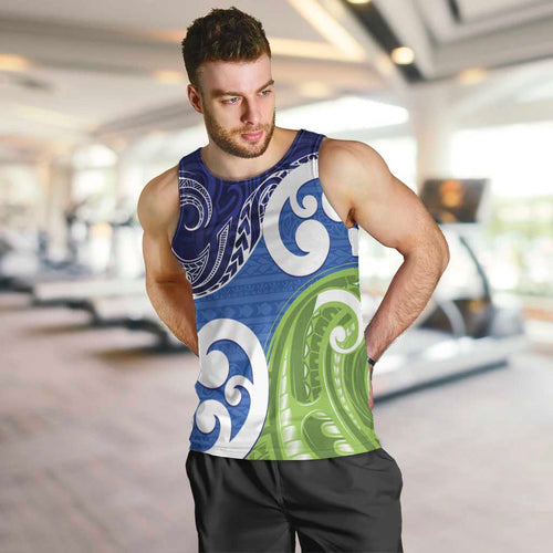 Southland New Zealand Men Tank Top Maori Koru Flag Color