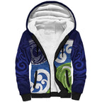 Southland New Zealand Sherpa Hoodie Maori Koru Flag Color