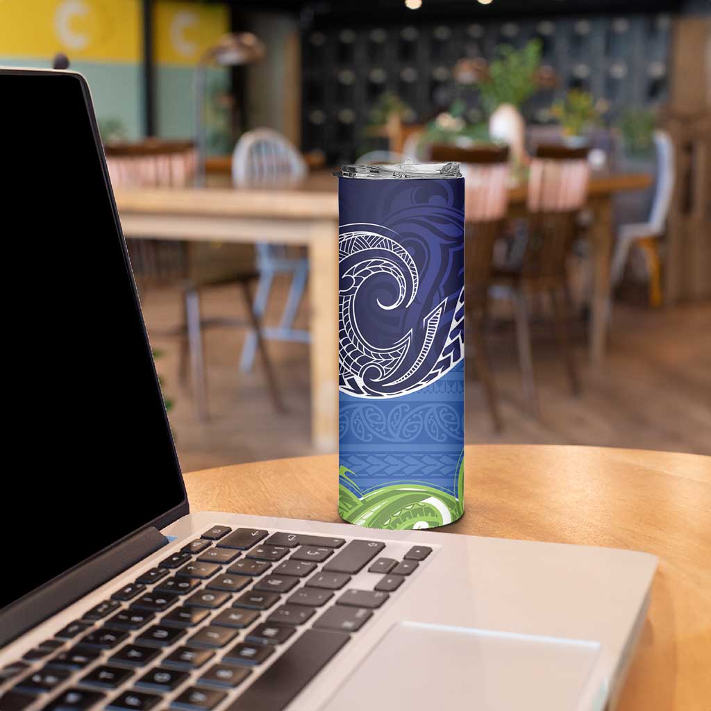Southland New Zealand Skinny Tumbler Maori Koru Flag Color