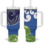 Southland New Zealand Tumbler With Handle Maori Koru Flag Color