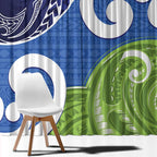 Southland New Zealand Window Curtain Maori Koru Flag Color