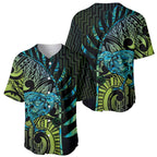 Southland Takehe Pounama Baseball Jersey Aotearoa Poutama Paua Shell Fern