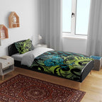 Southland Takehe Pounama Bedding Set Aotearoa Poutama Paua Shell Fern