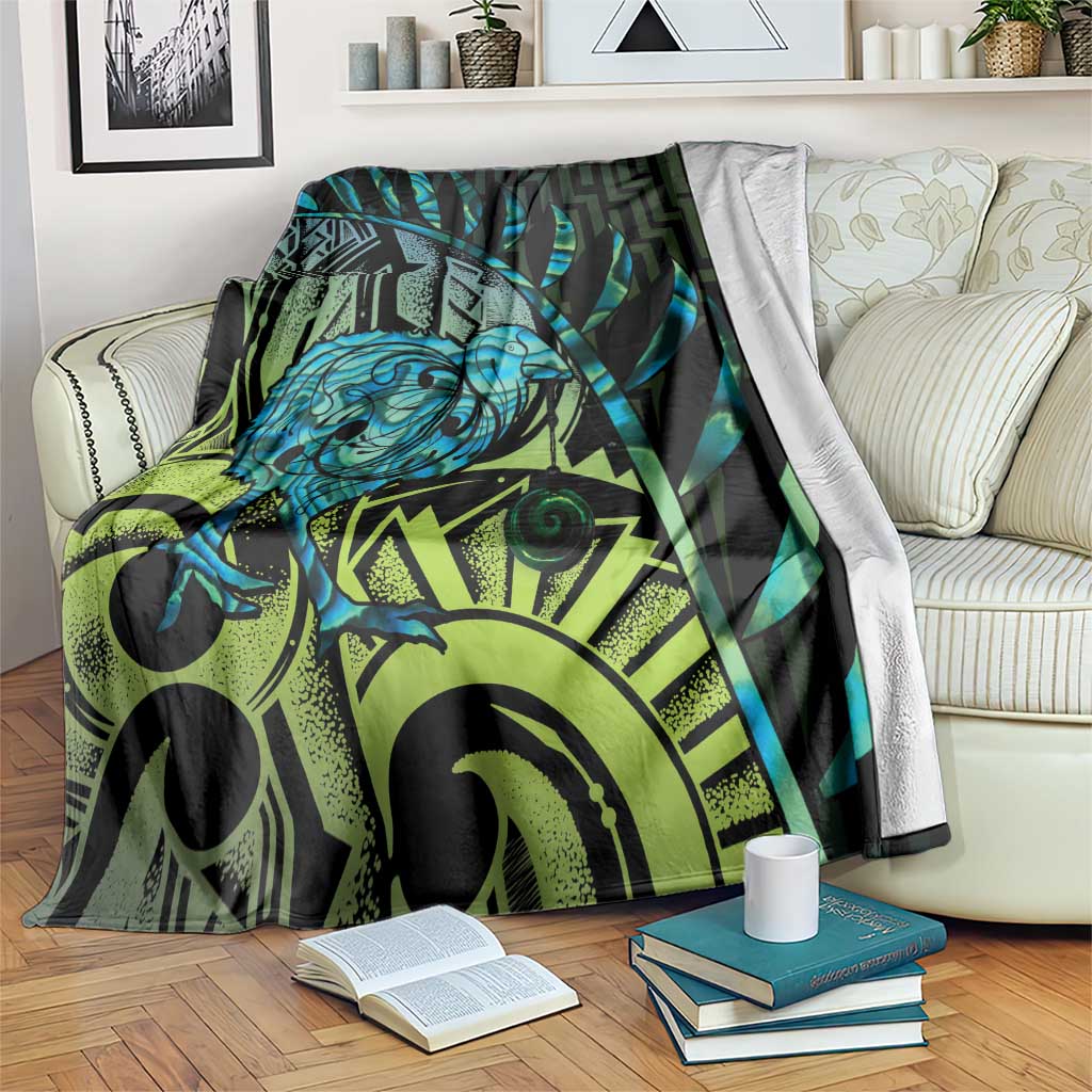 Southland Takehe Pounama Blanket Aotearoa Poutama Paua Shell Fern