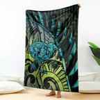 Southland Takehe Pounama Blanket Aotearoa Poutama Paua Shell Fern