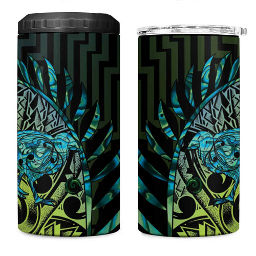 Southland Takehe Pounama 4 in 1 Can Cooler Tumbler Aotearoa Poutama Paua Shell Fern