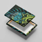 Southland Takehe Pounama Canvas Wall Art Aotearoa Poutama Paua Shell Fern