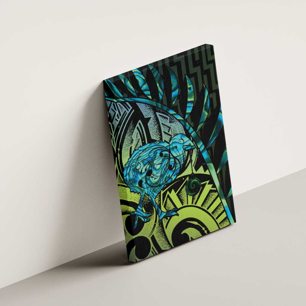 Southland Takehe Pounama Canvas Wall Art Aotearoa Poutama Paua Shell Fern