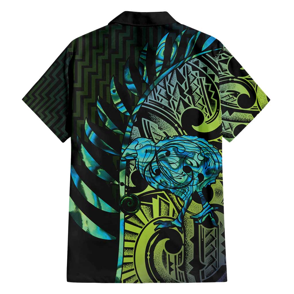 Southland Takehe Pounama Family Matching Puletasi and Hawaiian Shirt Aotearoa Poutama Paua Shell Fern