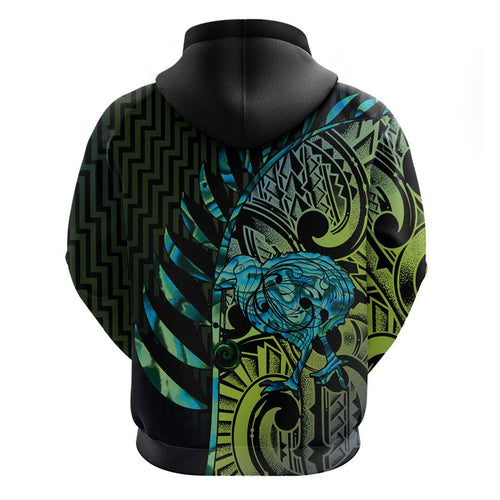 Southland Takehe Pounama Hoodie Aotearoa Poutama Paua Shell Fern