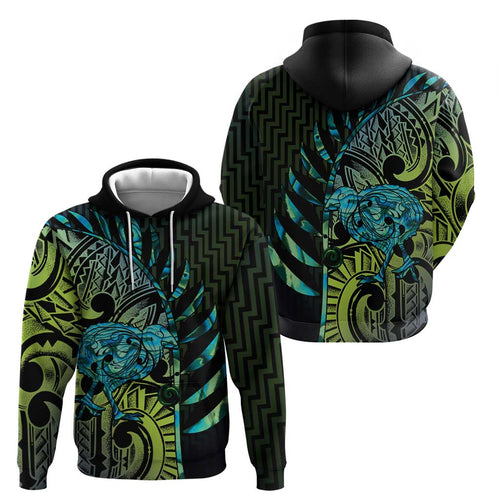 Southland Takehe Pounama Hoodie Aotearoa Poutama Paua Shell Fern