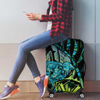 Southland Takehe Pounama Luggage Cover Aotearoa Poutama Paua Shell Fern