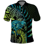 Southland Takehe Pounama Polo Shirt Aotearoa Poutama Paua Shell Fern