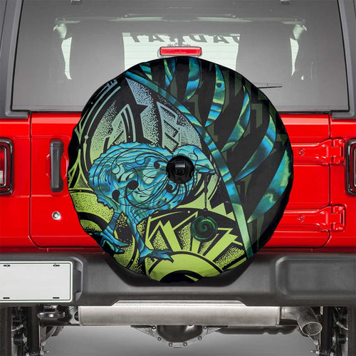 Southland Takehe Pounama Spare Tire Cover Aotearoa Poutama Paua Shell Fern