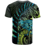 Southland Takehe Pounama T Shirt Aotearoa Poutama Paua Shell Fern