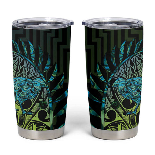 Southland Takehe Pounama Tumbler Cup Aotearoa Poutama Paua Shell Fern