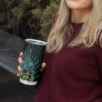 Southland Takehe Pounama Tumbler Cup Aotearoa Poutama Paua Shell Fern
