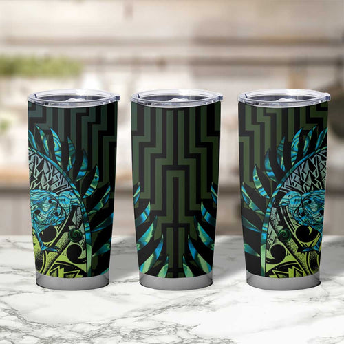 Southland Takehe Pounama Tumbler Cup Aotearoa Poutama Paua Shell Fern