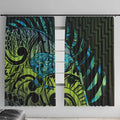 Southland Takehe Pounama Window Curtain Aotearoa Poutama Paua Shell Fern