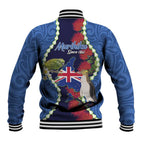 Southland Anniversary Day Baseball Jacket Murihiku 1861 Maori Bird Mix Pohutukawa