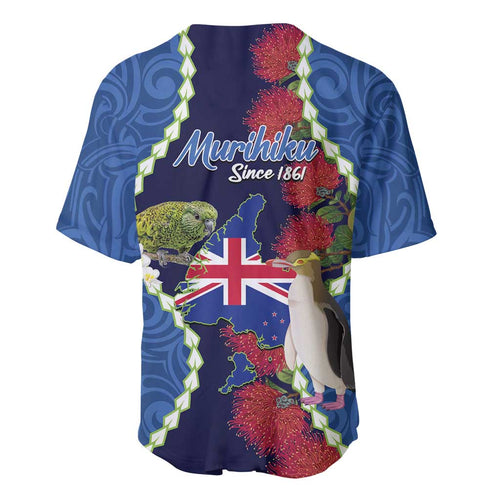 Southland Anniversary Day Baseball Jersey Murihiku 1861 Maori Bird Mix Pohutukawa