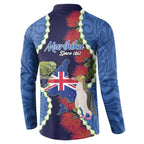 Southland Anniversary Day Button Sweatshirt Murihiku 1861 Maori Bird Mix Pohutukawa