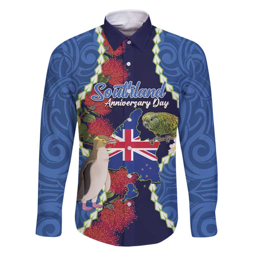 Southland Anniversary Day Family Matching Off Shoulder Short Dress and Hawaiian Shirt Murihiku 1861 Maori Bird Mix Pohutukawa