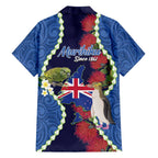 Southland Anniversary Day Family Matching Tank Maxi Dress and Hawaiian Shirt Murihiku 1861 Maori Bird Mix Pohutukawa
