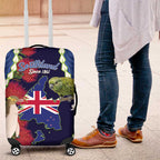Southland Anniversary Day Luggage Cover Murihiku 1861 Maori Bird Mix Pohutukawa