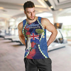 Southland Anniversary Day Men Tank Top Murihiku 1861 Maori Bird Mix Pohutukawa