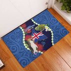 Southland Anniversary Day Rubber Doormat Murihiku 1861 Maori Bird Mix Pohutukawa