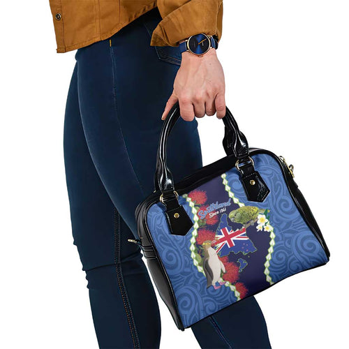 Southland Anniversary Day Shoulder Handbag Murihiku 1861 Maori Bird Mix Pohutukawa